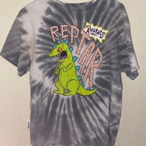 Men’s Nickelodeon Medium Tie Dye Rugrats Reptar T-shirt